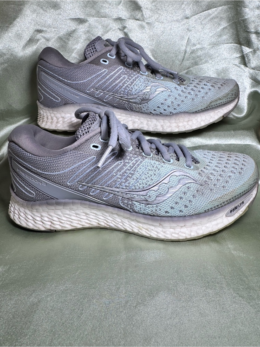 Saucony Ride 13 Grey Aqua Blue Running Shoes S10543-30 Gorpcore Size 7.5